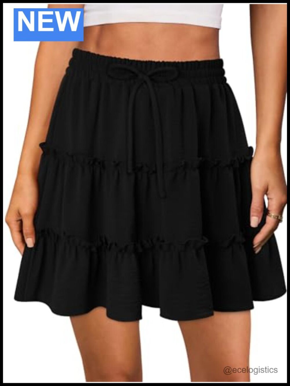 Flowy Ruffle Tiered Skort High Rise Women's Boho Mini Skirt Shorts